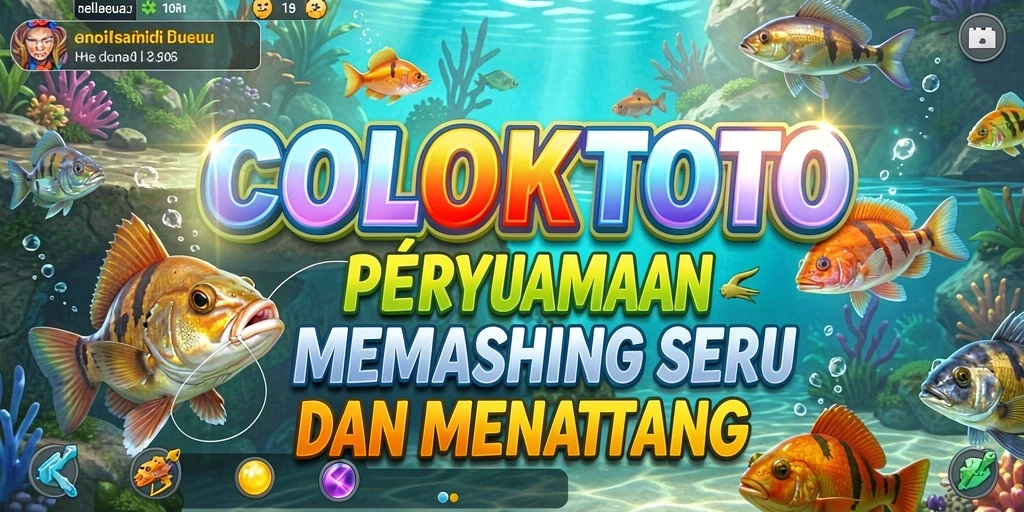 Tampilan gameplay COLOKTOTO yang menampilkan aksi memancing yang seru.