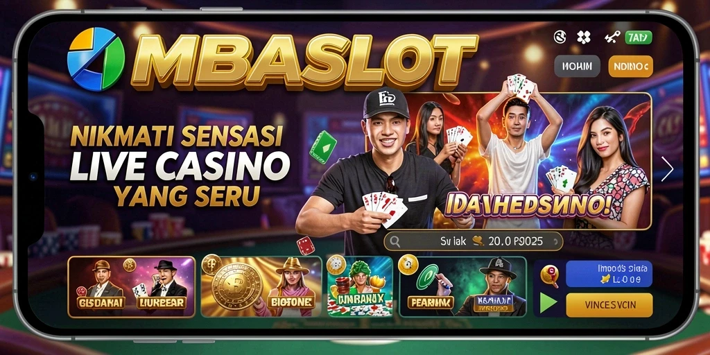 Tampilan permainan Live Casino yang interaktif dan menarik di LMBASLOT.