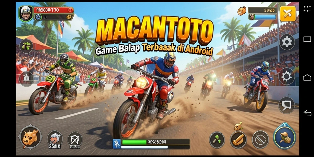 Tampilan gameplay Racing dalam MACANTOTO yang mendebarkan.