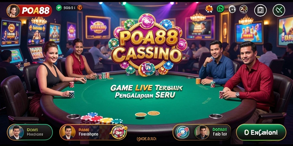 Tampilan gameplay Live Casino yang mendebarkan di POA88.