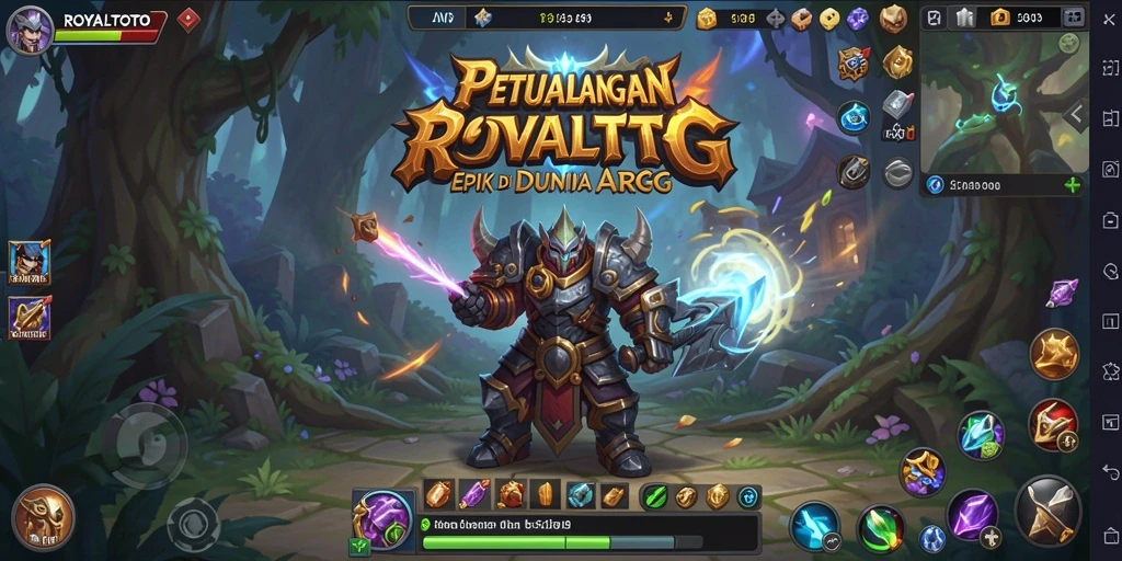 Tampilan screenshot utama ROYALTOTO menampilkan pertarungan seru dalam gameplay ARPG.
