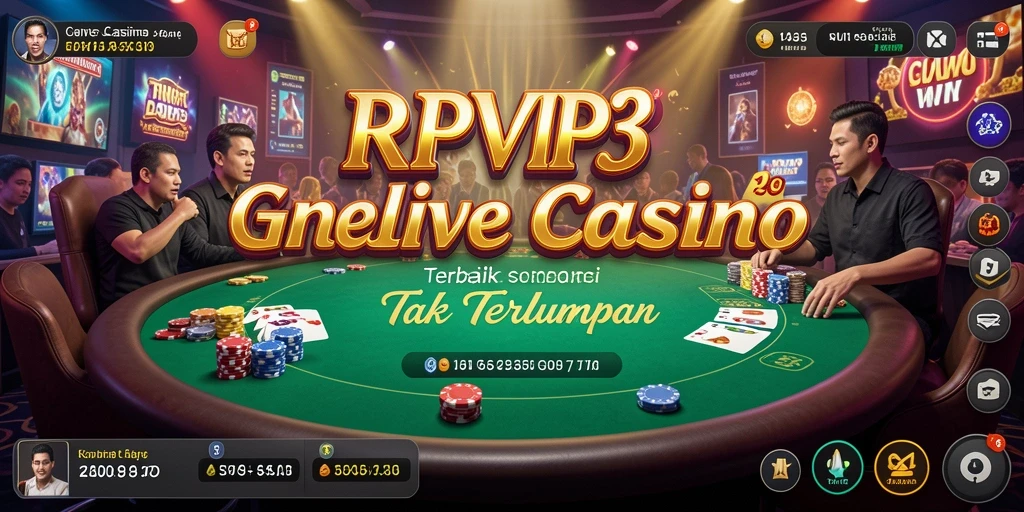 Screenshot gameplay yang menampilkan dealer langsung di RPVIP3.