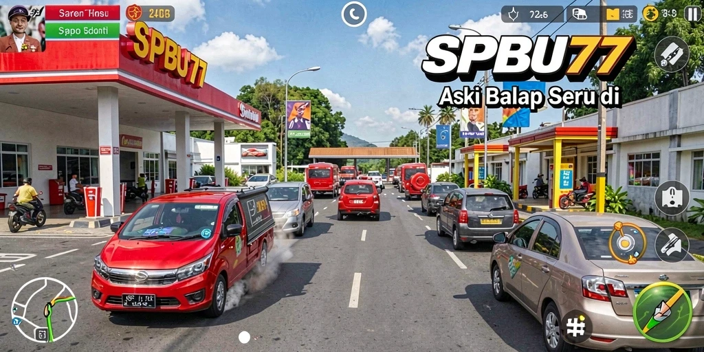 Gameplay menarik dari balapan seru SPBU77.