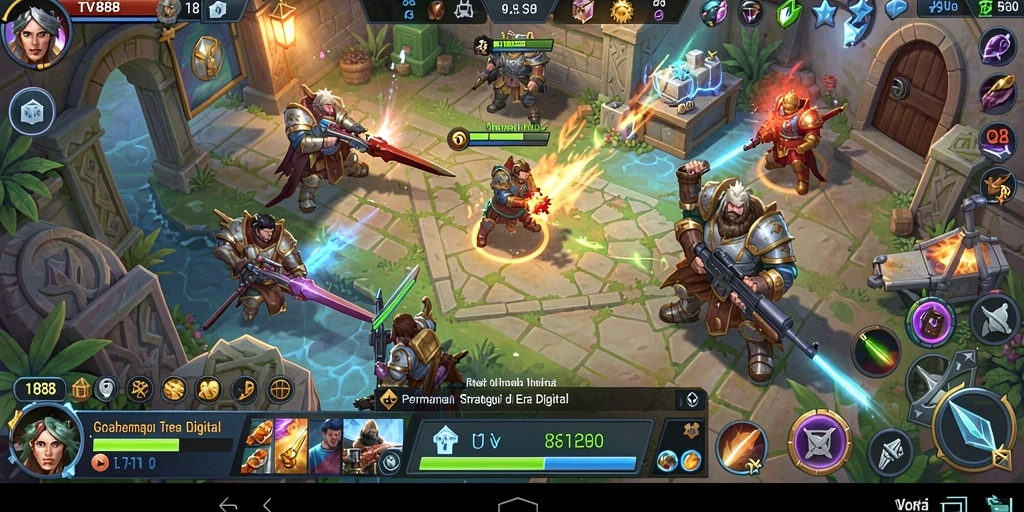 Tampilan gameplay mendebarkan dari TV888 dalam aksi strategi.